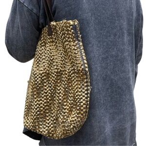 Woven Fabric Shoulder Bag
